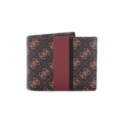 Portfele Guess SM2538LEA20. Brązowe portfele męskie marki Guess, z aplikacjami. Za 270,69 zł.