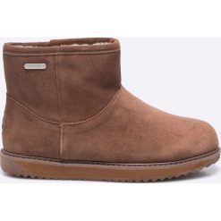 Emu Australia - Botki. Brązowe buty zimowe damskie EMU Australia, z wełny, z okrągłym noskiem, na obcasie. Za 699,90 zł.