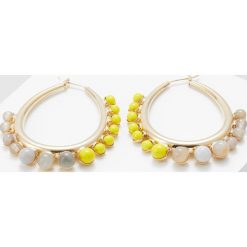 Kolczyki damskie: Anton Heunis OVAL EARRING Kolczyki yellow/grey