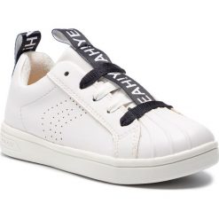 Sneakersy GEOX - J Djrock G. J J924MJ 000BC C1000 S White. Białe półbuty dziewczęce Geox, na sznurówki. Za 259,00 zł.