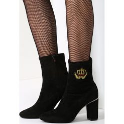Czarne Botki Your Soul. Czarne botki damskie vices, na wysokim obcasie, na słupku, na zamek. Za 79,99 zł.