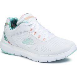Buty SKECHERS - Tropical Princess 149002/WMNT White. Białe buty sportowe damskie Skechers, bez wzorów, ze skóry ekologicznej, sportowe, na fitness i siłownię. Za 319,00 zł.