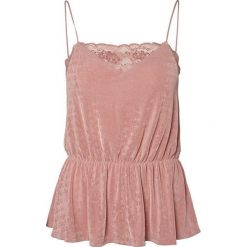 Vero Moda Damski Tank Vera Single t Top Jrs Mist y Rose (rozmiar S). Czerwone koszulki damskie Vero Moda, s, w koronkowe wzory, z koronki, bez kołnierzyka, bez rękawów. W wyprzedaży za 50,00 zł.