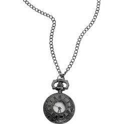 Naszyjniki damskie: Wildcat Black Rome Pocket Watch Zegarek – Naszyjnik czarny