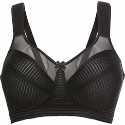 Biustonosz minimizer bez fiszbinów bonprix czarny. Czarne biustonosze bonprix, bez wzorów. Za 54,99 zł.