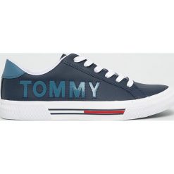 Tommy Jeans - Tenisówki. Szare trampki męskie Tommy Jeans, bez wzorów, z jeansu, na sznurówki. W wyprzedaży za 299,90 zł.