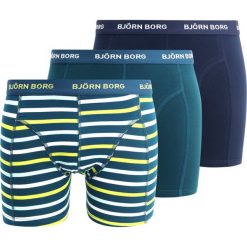 Bokserki męskie: Björn Borg STRIPE SAMMY SHORTS 3 PACK Panty deep teal