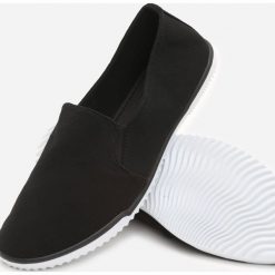 Czarne Tenisówki Ashburton. Czarne trampki męskie Born2be, bez wzorów, bez zapięcia. Za 49,99 zł.