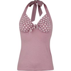 Topy damskie: Pussy Deluxe Dotties Loop Neckholder Top damski jasnoróżowy (Light Pink)