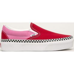 Vans - Tenisówki. Czerwone trampki i tenisówki damskie Vans, bez wzorów, z gumy, bez zapięcia. Za 319,90 zł.