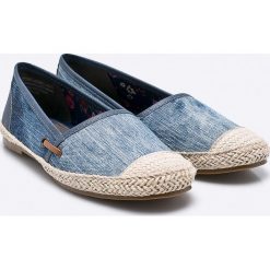 Tamaris - Espadryle. Niebieskie espadryle damskie marki Tamaris, z materiału. W wyprzedaży za 99,90 zł.