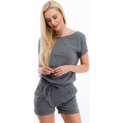 Ciemnoszary kombinezon z kokardą 2582. Szare kombinezony damskie marki Fasardi, xl, z kokardą. Za 59,00 zł.