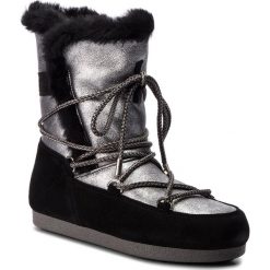 Śniegowce MOON BOOT - Far Side High Shear 24200700003 Argento/Nero. Szare kozaki damskie Moon Boot, ze skóry, bez obcasa, bez zapięcia. W wyprzedaży za 869,00 zł.