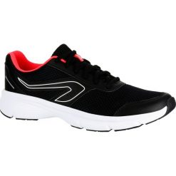 Buty do biegania RUN CUSHION damskie. Czarne buty sportowe damskie KALENJI, bez wzorów, z poliesteru, do biegania. Za 79,99 zł.
