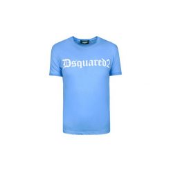 T-shirty z krótkim rękawem Dsquared S71GD0509. Niebieskie t-shirty męskie Dsquared, s, bez wzorów, bez kołnierzyka, krótkie. Za 479,00 zł.