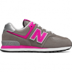 New Balance GC574GP. Fioletowe buciki niemowlęce marki New Balance, z materiału. W wyprzedaży za 149,99 zł.