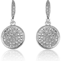 Kolczyki z kryształami Swarovski. Szare kolczyki damskie Metropolitan, Smithfield, Crystal Deluxe & Co., z kryształem, z zapięciem typu bigiel. W wyprzedaży za 29,95 zł.