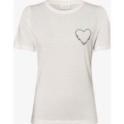 Vila - T-shirt damski – Vievie, biały. Białe t-shirty damskie Vila, s, z haftami, z bawełny, bez kołnierzyka. Za 59,95 zł.