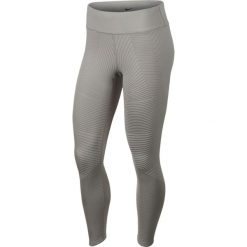 Legginsy Nike Epic Lux Texture Mid-Rise Tights W Jasno-Szare. Szare spodnie damskie Nike, na zimę, bez wzorów, z tkaniny, do biegania, dri-fit (nike). Za 219,99 zł.