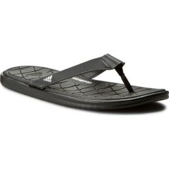 Japonki adidas - Caverock Cf S31679 Cblack/Ftwwht/Cblack. Czarne klapki męskie Adidas, bez wzorów, ze skóry ekologicznej. Za 129,00 zł.