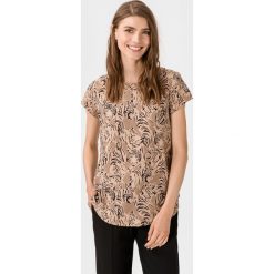 Vero Moda Boca Koszulka Brązowy Beżowy. Pomarańczowe koszulki damskie Vero Moda, xs, bez wzorów, z wiskozy, bez kołnierzyka. Za 87,95 zł.
