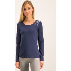 Bluzka EA7 Emporio Armani 6GTT13 TJ29Z 1554. Niebieskie bluzki damskie EA7 Emporio Armani, s, bez wzorów, z elastanu, bez kołnierzyka, bez rękawów. W wyprzedaży za 139,00 zł.