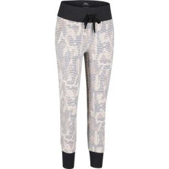 Legginsy funkcyjne Level 1 bonprix czarno-cielisty z nadrukiem. Czarne spodnie damskie bonprix. Za 89,99 zł.