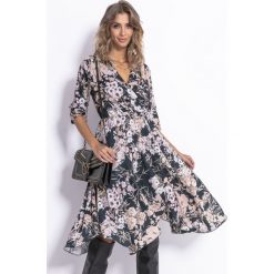 Sukienka F828. Sukienki damskie Fobya, s, bez wzorów, z asymetrycznym kołnierzem, bez rękawów, asymetryczne. Za 190,00 zł.
