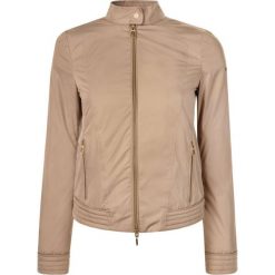 Kurtka przejściowa Geox W Avery Biker W9220C T2446 F5153. Brązowe kurtki damskie Geox, bez wzorów, z poliesteru, bez kaptura. W wyprzedaży za 339,00 zł.