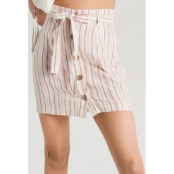 Mini spódnica w paski - Beżowy. Brązowe spódniczki damskie Cropp, s, w paski, mini. Za 59,99 zł.