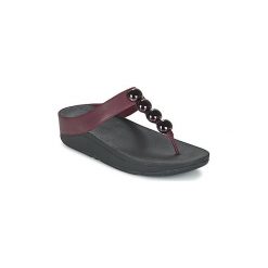 Japonki FitFlop ROLA. Czerwone klapki damskie marki FitFlop, bez wzorów, bez obcasa. Za 351,20 zł.