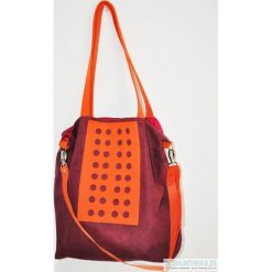 Torba hobo XXL - oberżyna, pomarańcz. Szare torebki klasyczne damskie Pakamera. Za 129,00 zł.