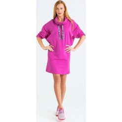 SUKIENKA ARMANI EXCHANGE. Czerwone sukienki damskie xl, z nadrukiem, z bawełny, mini. Za 469,00 zł.