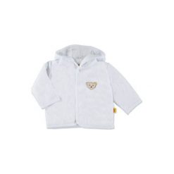 Steiff Baby Nicki Kurtka barely pink. Różowe bluzy niemowlęce marki Steiff, z aplikacjami, z bawełny, bez rękawów, z kapturem. Za 124,00 zł.