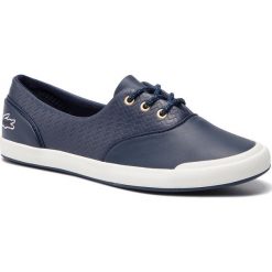 Tenisówki LACOSTE - Lancelle 119 1 Cfa 7-37CFA0024J18 Nvy/Off Wht. Niebieskie półbuty damskie Lacoste, bez wzorów, ze skóry, bez zapięcia. Za 399,99 zł.