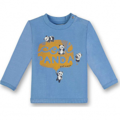 Bluza w kolorze błękitnym. Niebieskie bluzy niemowlęce Eat ants, z nadrukiem. W wyprzedaży za 42,95 zł.