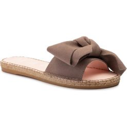 Espadryle MANEBI - Sandals With Bow K 1.9 J0 Taupe Suede. Pomarańczowe espadryle damskie Manebi, bez wzorów, z zamszu, bez obcasa. W wyprzedaży za 319,00 zł.