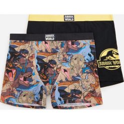 Bawełniane bokserki Jurassic Park 2 pack - Czarny. Czarne bokserki męskie Reserved, bez wzorów, z bawełny. Za 29,99 zł.