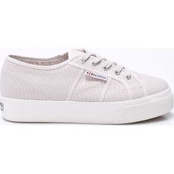 Superga - Tenisówki. Szare trampki i tenisówki damskie Superga, bez wzorów, z materiału, na sznurówki. W wyprzedaży za 199,90 zł.