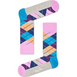 Happy Socks - Skarpetki Argyle. Czerwone skarpetki męskie marki Happy Socks, z bawełny. W wyprzedaży za 27,90 zł.