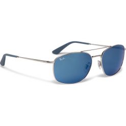 Okulary przeciwsłoneczne RAY-BAN - 0RB3654 003/55 Silver/Blue. Szare okulary przeciwsłoneczne męskie Ray-Ban, z tworzywa sztucznego. W wyprzedaży za 439,00 zł.