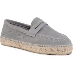 Espadryle MANEBI - Loafers W A C.1 LW Grey. Szare espadryle damskie Manebi, bez wzorów, ze skóry, bez obcasa, na płaskiej podeszwie. W wyprzedaży za 409,00 zł.
