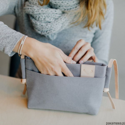 Torebka BAT GREY. Szare torebki klasyczne damskie Pakamera, ze skóry. Za 190,00 zł.