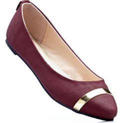 Baleriny damskie: Baleriny bonprix bordowy