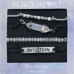 Blackheart Moonstone - Intuition Zestaw bransoletek srebrny/biały. Szare bransoletki damskie marki Blackheart, z tworzywa sztucznego, srebrne. Za 42,90 zł.