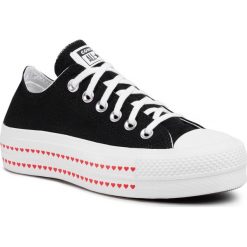 Trampki CONVERSE - Ctas Lift Ox 567158C Black/University Red/White. Czarne półbuty damskie Converse, bez wzorów, z gumy, bez obcasa, na obcasie, bez zapięcia. Za 359,00 zł.