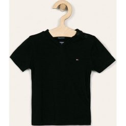 Tommy Hilfiger - T-shirt dziecięcy 74-176 cm. Czarne t-shirty chłopięce TOMMY HILFIGER, bez wzorów, z bawełny, bez rękawów. Za 69,90 zł.