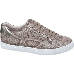Sneakersy damskie Graceland popielate. Szare sneakersy damskie Graceland, ze skóry. Za 79,90 zł.