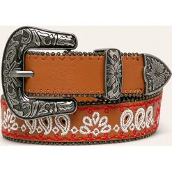 Desigual - Pasek. Żółte paski damskie Desigual, w paski, ze skóry ekologicznej. W wyprzedaży za 139,90 zł.