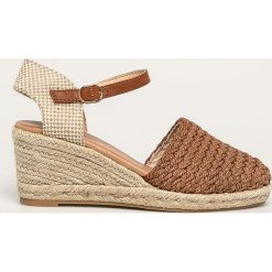 Answear - Espadryle Buanarotti. Żółte koturny damskie ANSWEAR, bez wzorów, ze skóry ekologicznej, bez obcasa, na obcasie. W wyprzedaży za 89,90 zł.
